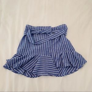 Blue Stripped Wrap Skirt